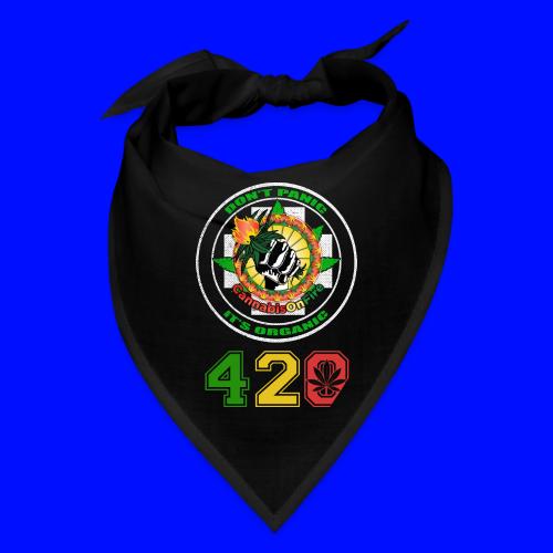 Playful 420 On Fire Organic Weed Marijuana Design - Bandana