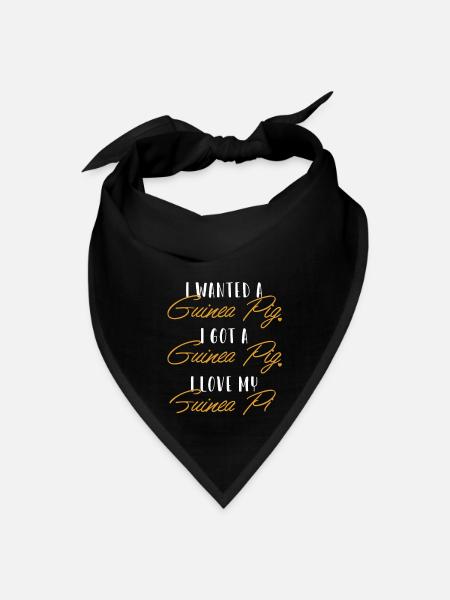 Guinea Pig Love American Crested Cavy Caviidae - Bandana - black - Front