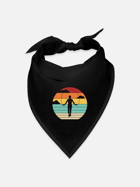 Retro Jumping Speed Skipping Professional Jump - Bandana - black - Front