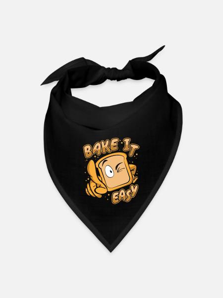 Bake It Easy Bread Maker Bread Dough Bread Queen - Bandana - black - Front