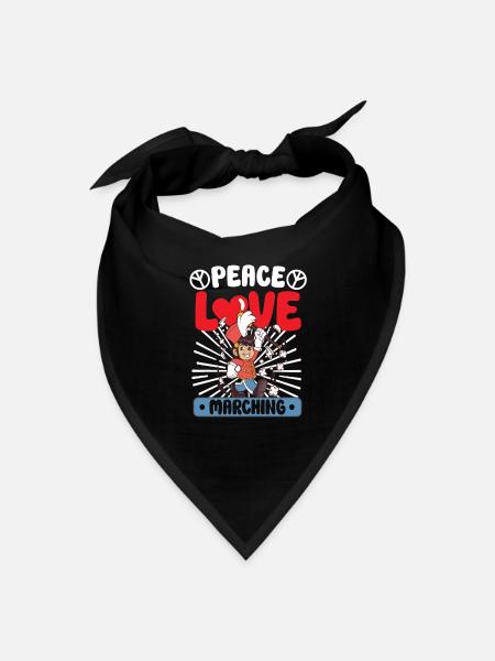 Marching Band Clarinetist School Rehearsal Music - Bandana - black - Front