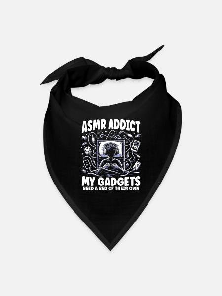 ASMR Whispering ASMR Enthusiast Mindfulness - Bandana - black - Front