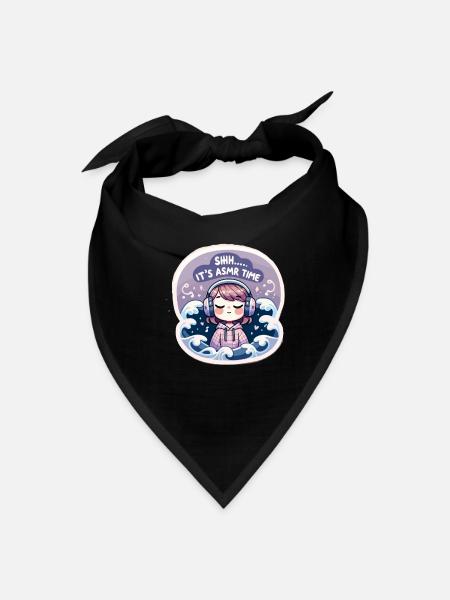 ASMR Whispering ASMR Enthusiast Mindfulness - Bandana - black - Front
