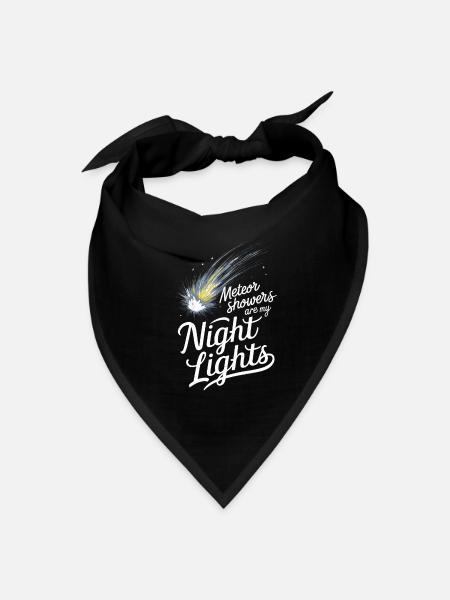 Stargazing Adventures Under the Meteor Shower - Bandana - black - Front