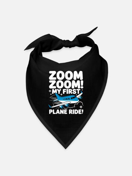 My First Plane Ride First Time Flying Adventure - Bandana - black - Front