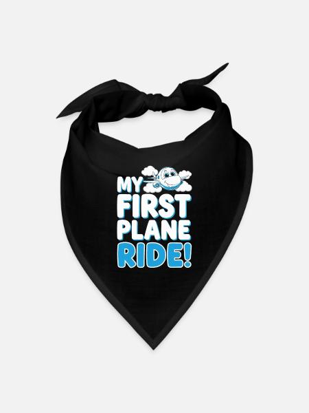 My First Plane Ride First Time Flying Adventure - Bandana - black - Front