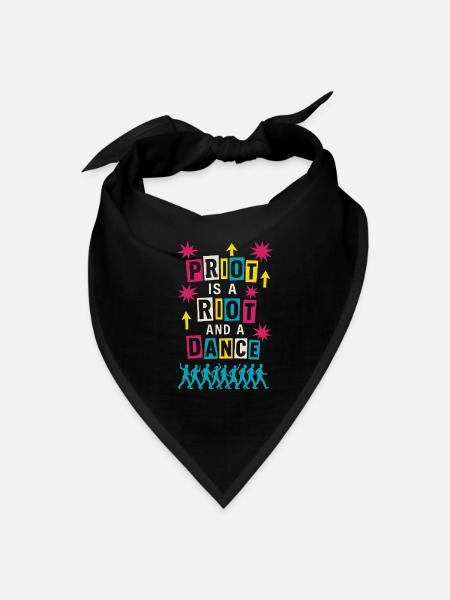 Queer Pride Queer Joy LGBTQ+ Affirmation Trans - Bandana - black - Front
