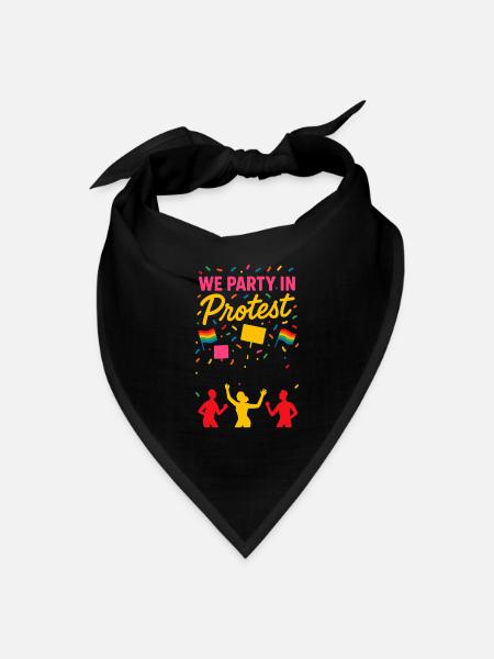 Queer Pride Queer Joy LGBTQ+ Affirmation Trans - Bandana - black - Front