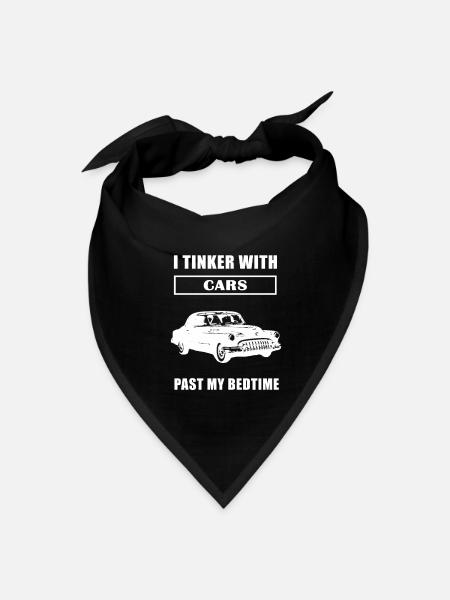 Funny Car Lover Auto Mechanic - I Tinker With Cars - Bandana - black - Front