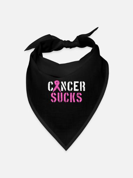 Cancer Sucks Pink Ribbon - Bandana - black