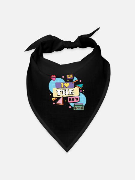 80s Retro - Bandana - black