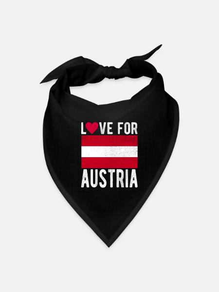 Austria Flag Souvenir - Bandana - black - Front