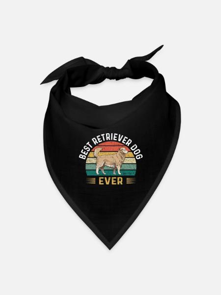 Best retriever dog ever - Bandana - black