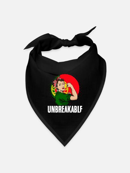 Cool Portuguese Woman Unbreakable Portugal - Bandana - black - Front