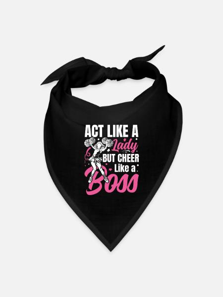 Cheer Your Heart Out for a cheerleader - Bandana - black - Front