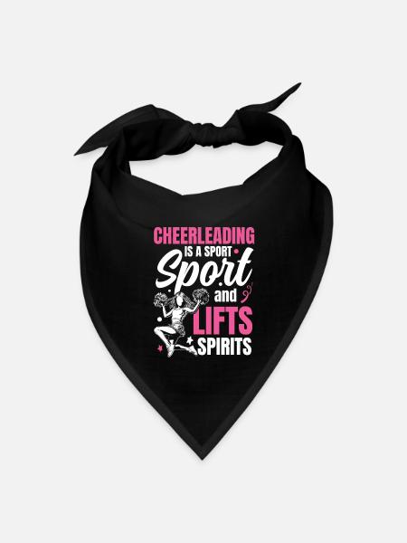 Cheerleading a Sport Tumbles and Lifts Spirits - Bandana - black - Front