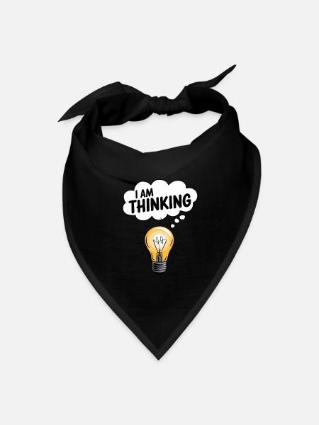 I Am Thinking Light Bulb Inspiration - Bandana - black - Front