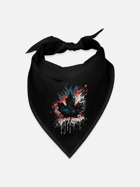 Maple Leaf - Bandana - black - Front