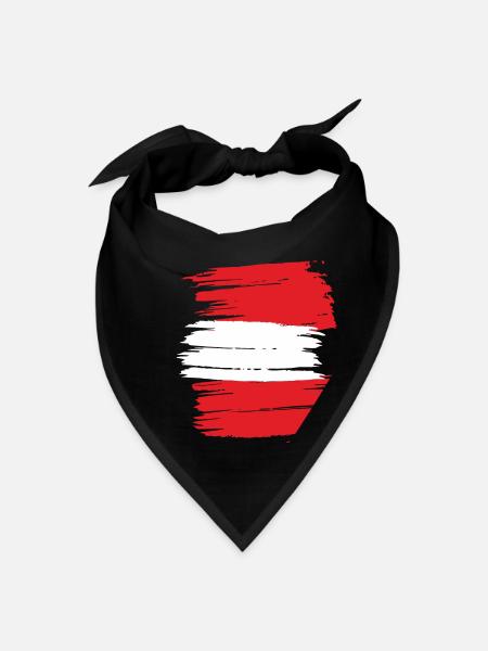Austria Flag - Bandana - black - Front