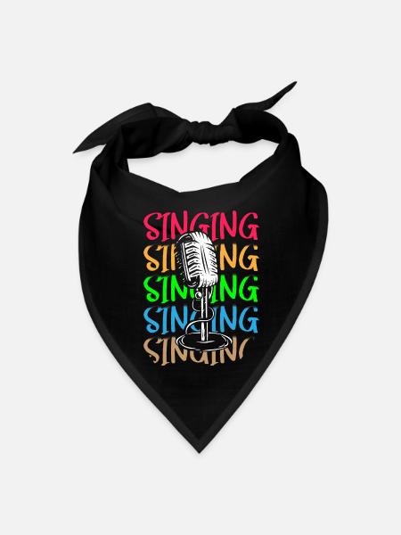Music Singer Melody Music School - Bandana - black - Front