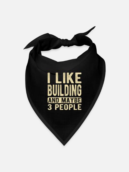 Building Saying - Bandana - black - Front
