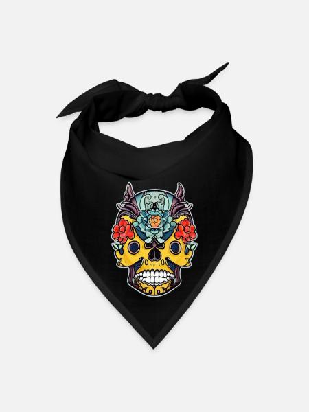 Skull Mask - Bandana - black - Front