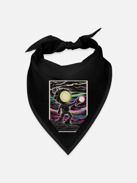 Mad Robot with Flashlight Hand - Bandana - black - Front