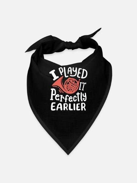French Horn Player French Hornist - Bandana - black - Front