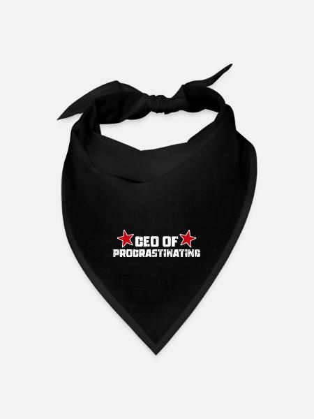 Ceo Of Procrastinating - Bandana - black - Front