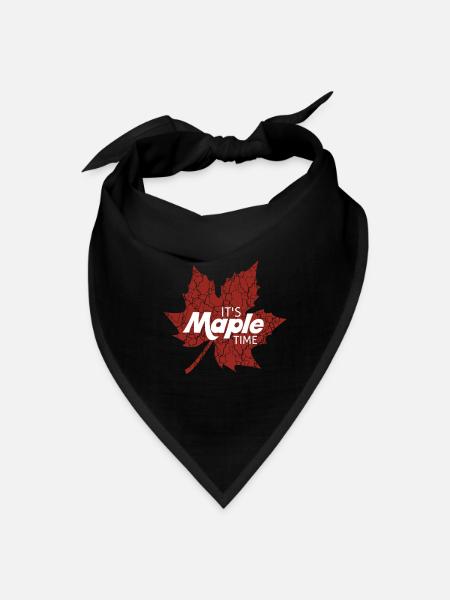 It's Maple Time For Tapping Maple Tree Maple Leaf - Bandana - black - Front