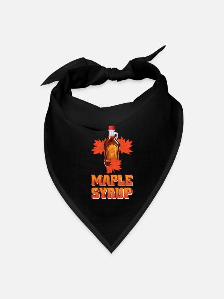 Maple Syrup Maple Tapping Maple Tree Maple Leaf - Bandana - black - Front