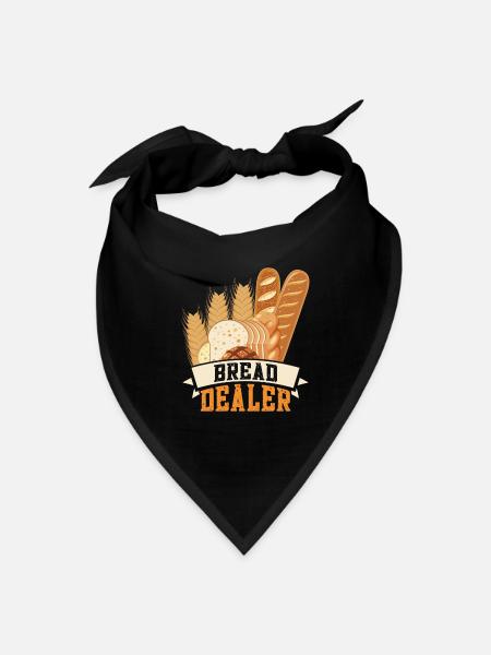 Bread Maker Bread Dealer Bakery Baking Bread - Bandana - black - Front