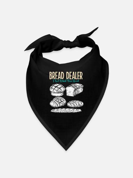 Bread Maker Bread Dealer Bakery Baking Bread - Bandana - black - Front