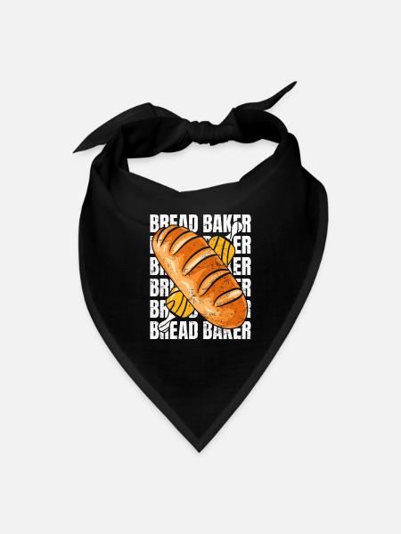 Paestry Bakers Bread Baker Baking Bread - Bandana - black - Front