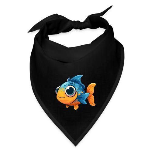 Colorful Cartoon Baby Fish in Blue and Orange - Bandana