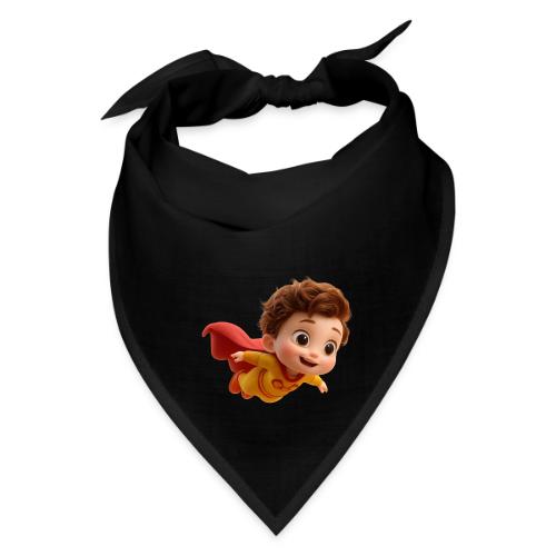 Flying Cartoon Superhero Boy in Yellow Suit - Bandana