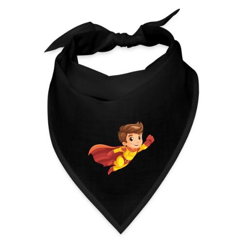 Cheerful Cartoon Superhero Boy Flying High - Bandana