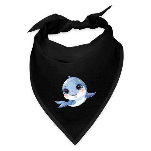 Joyful Blue-White Baby Dolphin - Bandana