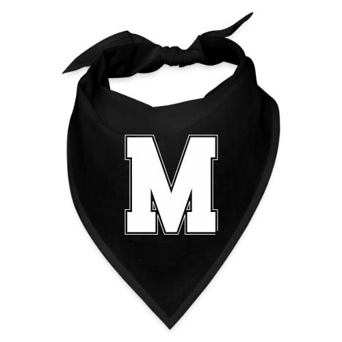 White Letter M – Varsity Alphabet Monogram - Bandana