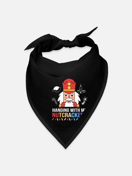 Nutcracker Toy Soldier Hanging With My Nutcracker - Bandana - black - Front