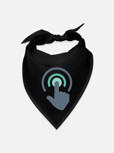 Touch screen hand gesture icon - Bandana - black - Front