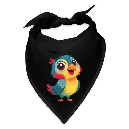 Bright Cartoon Parrot with Joyful Expression - Bandana