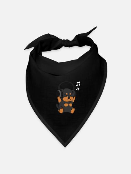 Music Lover Dachshund - Bandana - black