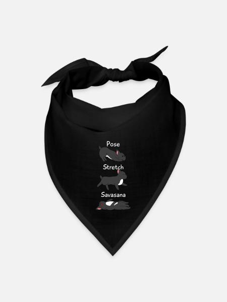 Pose Stretch Savasana French Bulldog - Bandana - black