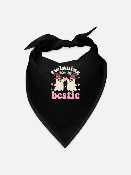 Twinning with My Bestie Halloween Design - Bandana - black - Front