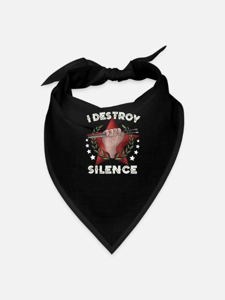 I Destroy Silence Shirt – Funny Music / Noise Love - Bandana - black