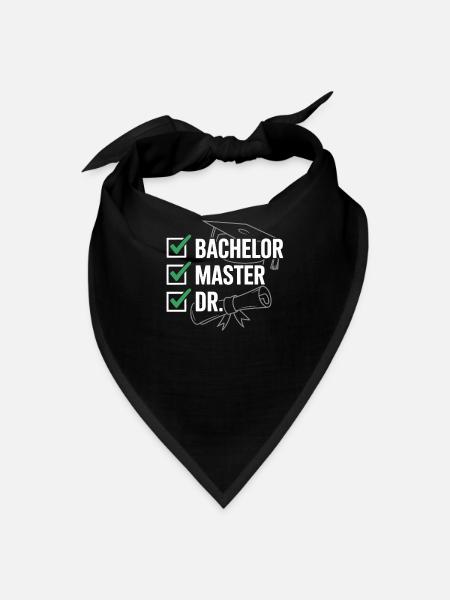 Bachelor Master Dr Degree Triumph Tee - Bandana - black - Front
