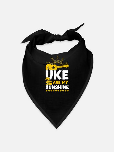 Hawaiian Ukulele Uke Uke Are My - Bandana - black - Front