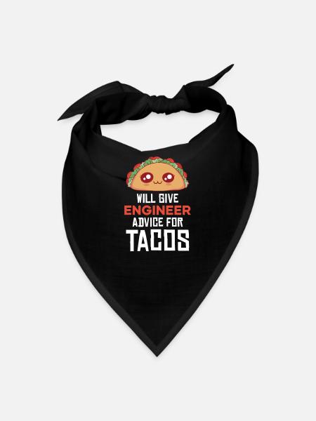 Taco Engineer Advice Tee - Bandana - black - Front