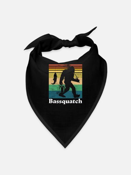 Bassquatch Retro Silhouette - Bandana - black - Front